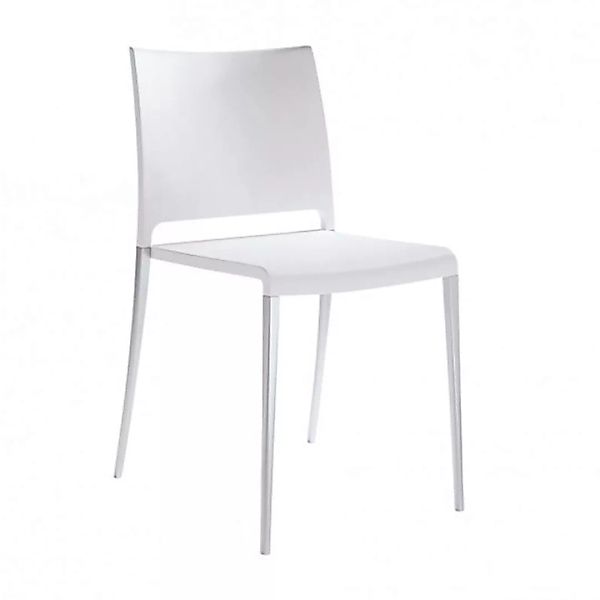 Pedrali - Mya 700 Stuhl - weiß/HxBxT 79x46.5x53cm/Gestell Aluminium satinie günstig online kaufen