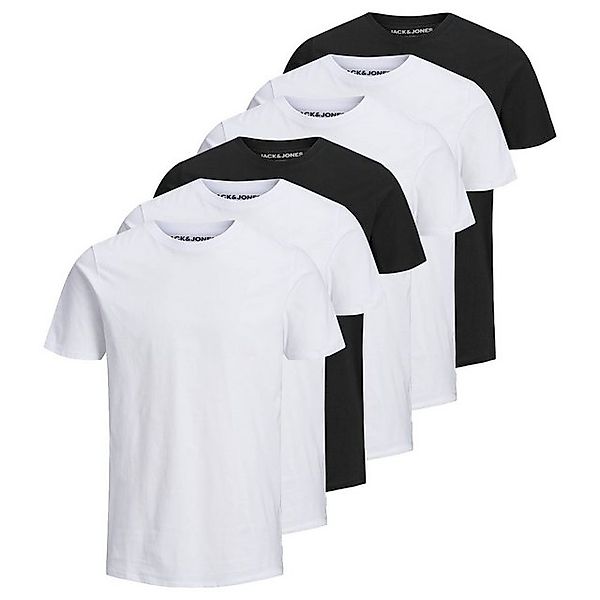 Jack & Jones T-Shirt Herren T-Shirt, 6er Pack - JJEORGANIC BASIC TEE (Packu günstig online kaufen