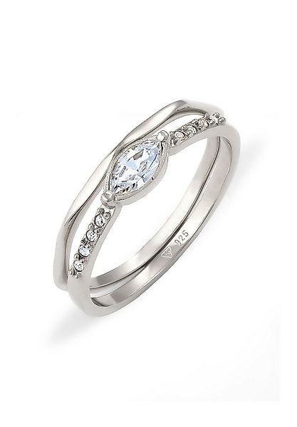 Elli Ring-Set Set Weiß 925 Sterling Silber, mit Kristallen von Swarovski® günstig online kaufen