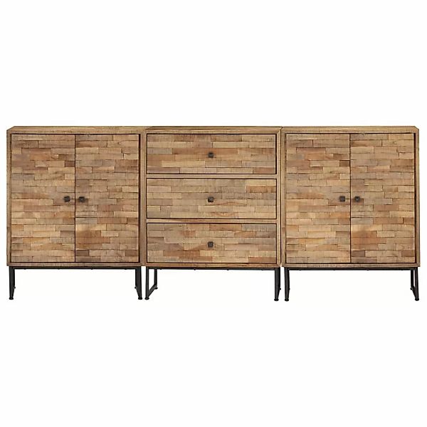 Sideboard-set 3-tlg. Recyceltes Teakholz günstig online kaufen