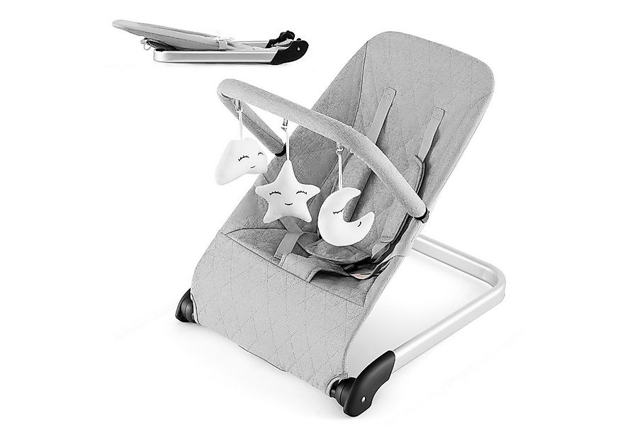 COSTWAY Babywippe, Babyschaukel mit 5-Punkt-Sicherheitsgurt & Spielzeugbüge günstig online kaufen