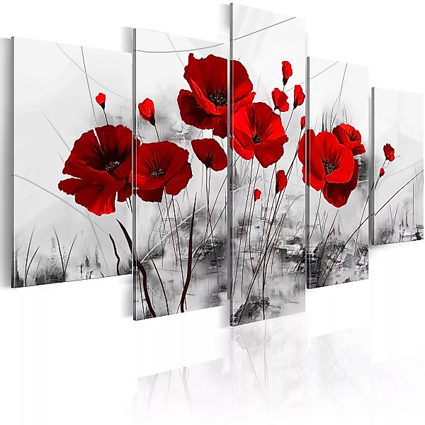 Wandbild - Mohnblumen - Rot  Wunder günstig online kaufen