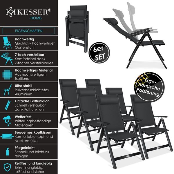 KESSER Gartenstuhl (6 St), Hochlehner mit günstig online kaufen