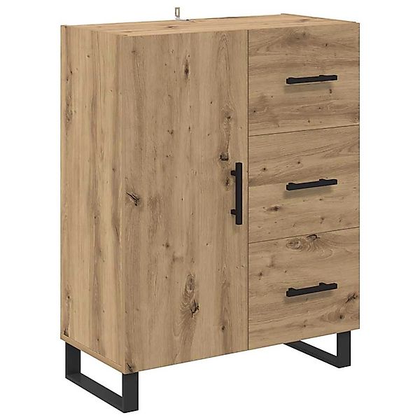 vidaXL Sideboard Artisan-Eiche 69,5 x 34 x 90 cm Verbundholz und Eisen 8815 günstig online kaufen