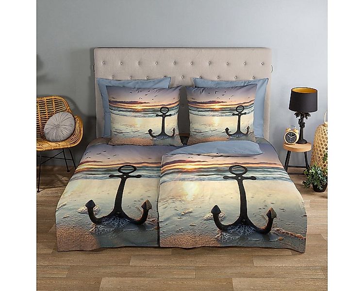 TRAUMSCHLAF Bettwäsche Anker, Renforce, 2 teilig, maritimes Design aus 100% günstig online kaufen