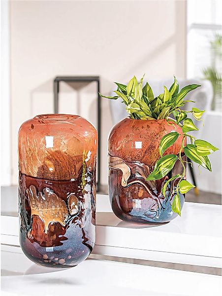 Casablanca by Gilde Tischvase »Glasart Vase "Apart", Vasenöffnung Ø ca. 9,5 günstig online kaufen