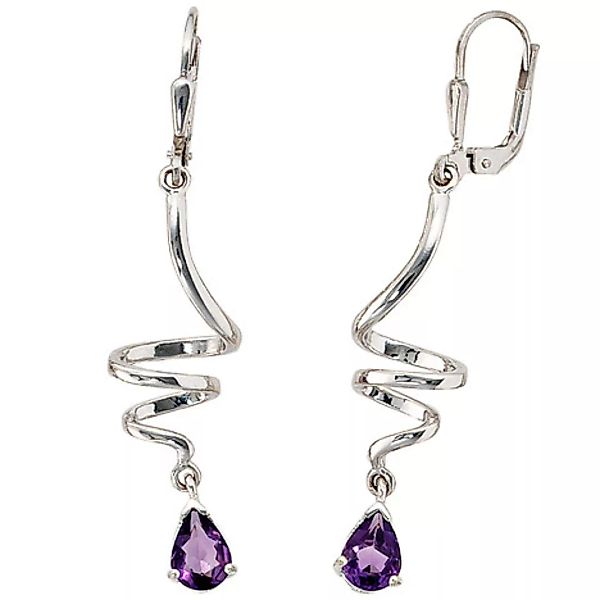 SIGO Boutons 925 Sterling Silber 2 Amethyste lila violett Ohrringe Ohrhänge günstig online kaufen