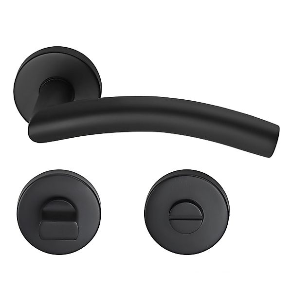 MeinTürgriff Drückergarnitur Neapel Edelstahl Schwarz Türgriff Türdrücker R günstig online kaufen