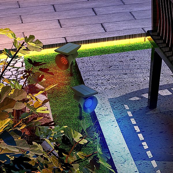 Outsunny Solarleuchten Gartenleuchte mit 2 Lichtfarben, IP54 wasserdicht fü günstig online kaufen