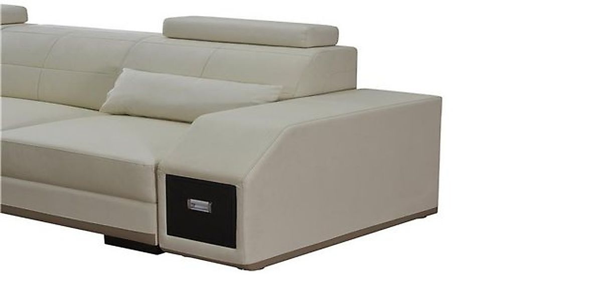 JVmoebel Ecksofa Ecksofa Ledersofa Big U Form Wohnlandschaft Sofa Couch Gar günstig online kaufen