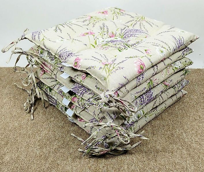 Rattani Sitzkissen Set 6 x Stuhlkissen / Sitzkissen Fabia 40 x 40 cm Dicke günstig online kaufen