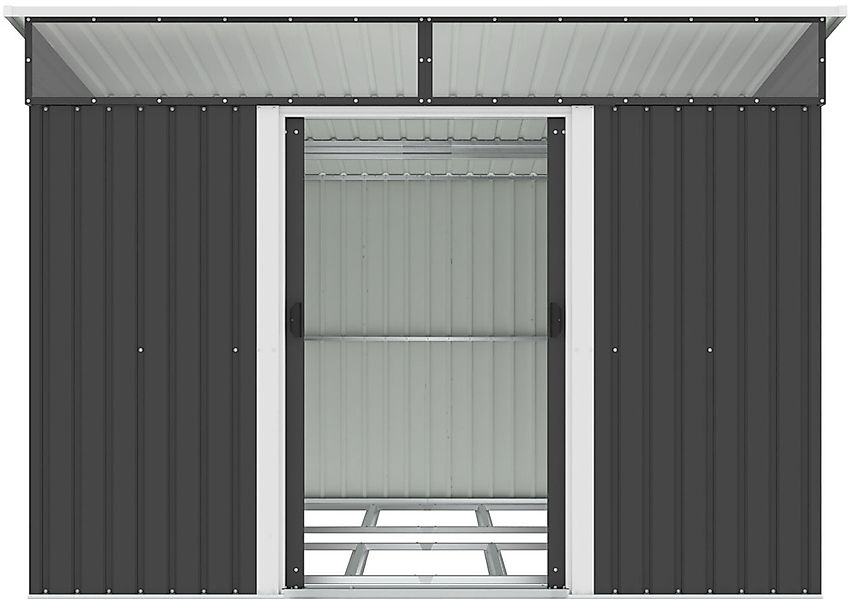 KONIFERA Gerätehaus Metallgerätehaus, BxT: 282x281 cm, wetterfest und langl günstig online kaufen
