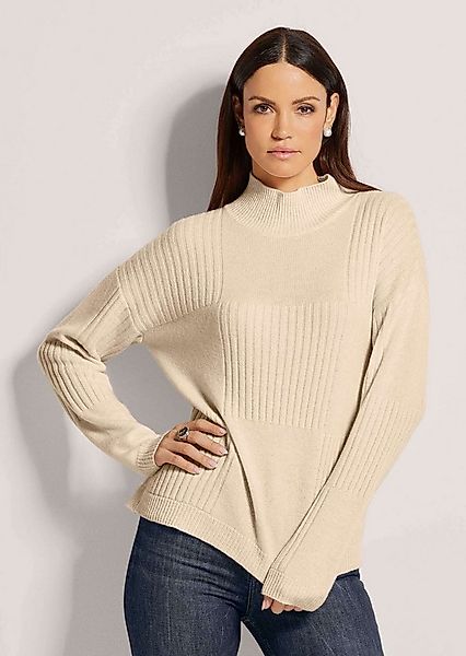 MADELEINE Strickpullover Stehkragen-Pullover aus Schurwolle günstig online kaufen
