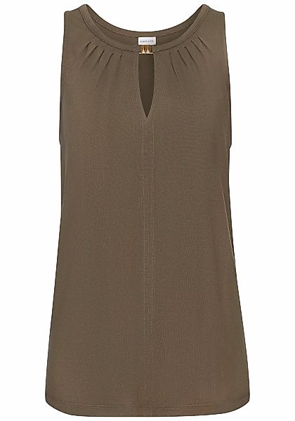 LASCANA Tanktop, mit Zieraccessoire, lässiges Jerseytop, casual günstig online kaufen