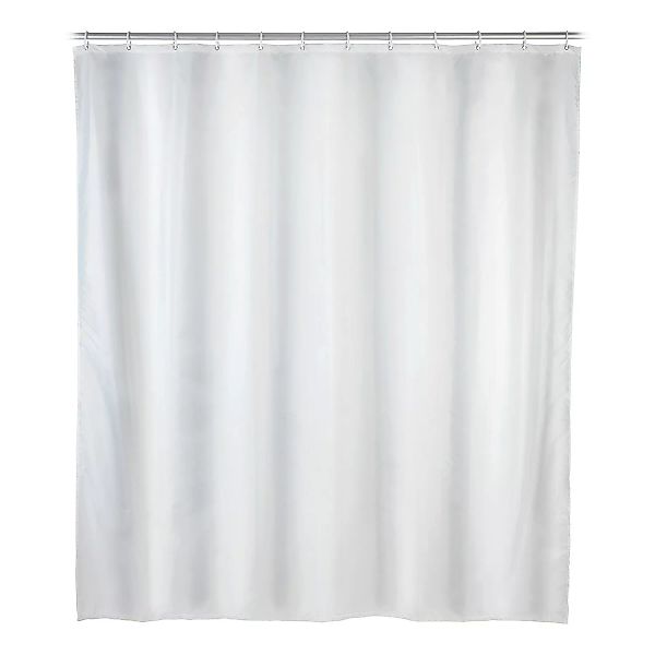 WENKO Anti-Schimmel Duschvorhang Uni White, Textil (Polyester), 120 x 200 c günstig online kaufen
