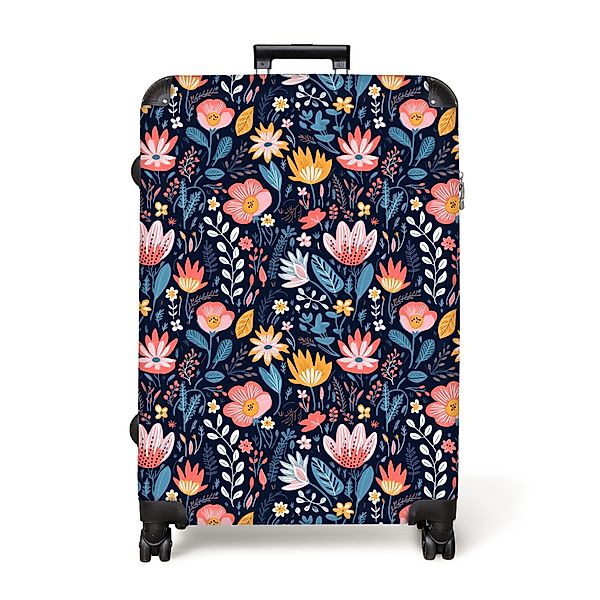 NoBoringSuitcases.com© Hartschalen-Trolley Blumen - Muster - günstig online kaufen