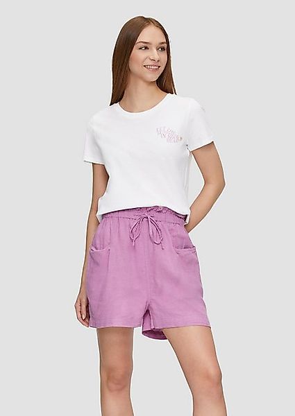 QS Kurzarmshirt T-Shirt aus Baumwolle mit günstig online kaufen
