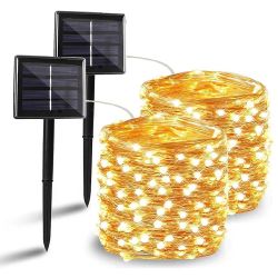 zggzerg LED-Lichterkette 2 Stück Solar Lichterkette günstig online kaufen