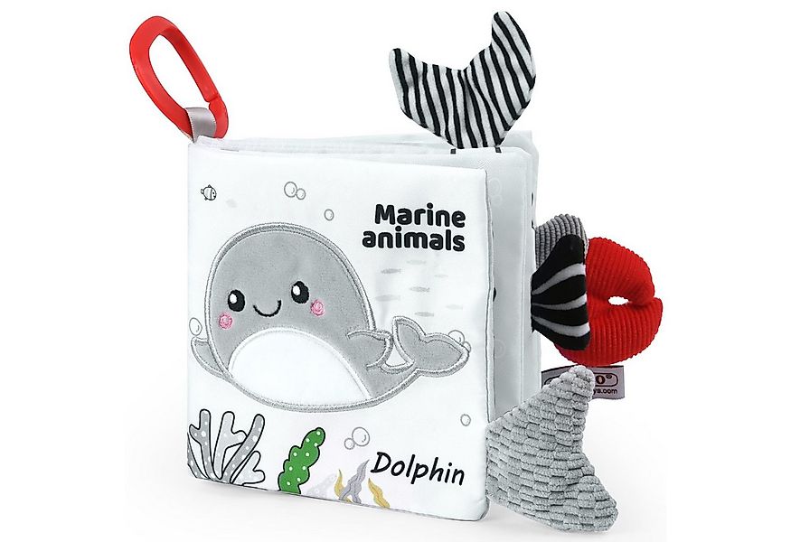 CLTYQ Greifspielzeug Stoffbuch für Babys,Bilderbuch aus Stoff mit Tiere, Le günstig online kaufen