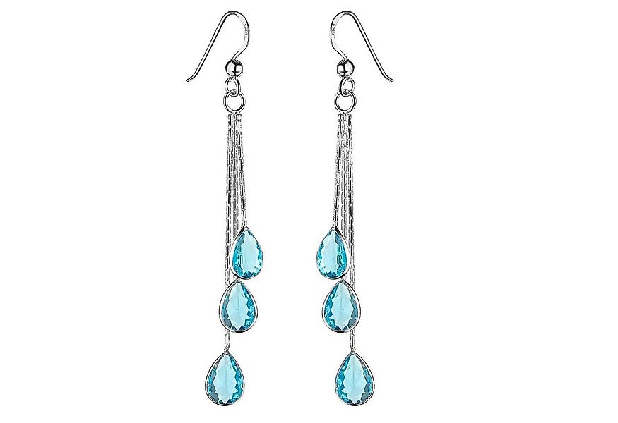 Materia Paar Ohrhänger Damen Tropfen Ohrhänger Zirkonia Hellblau SO-277, 92 günstig online kaufen