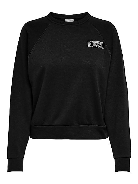 ONLY Print Auf Der Brust Sweatshirt Damen Schwarz günstig online kaufen