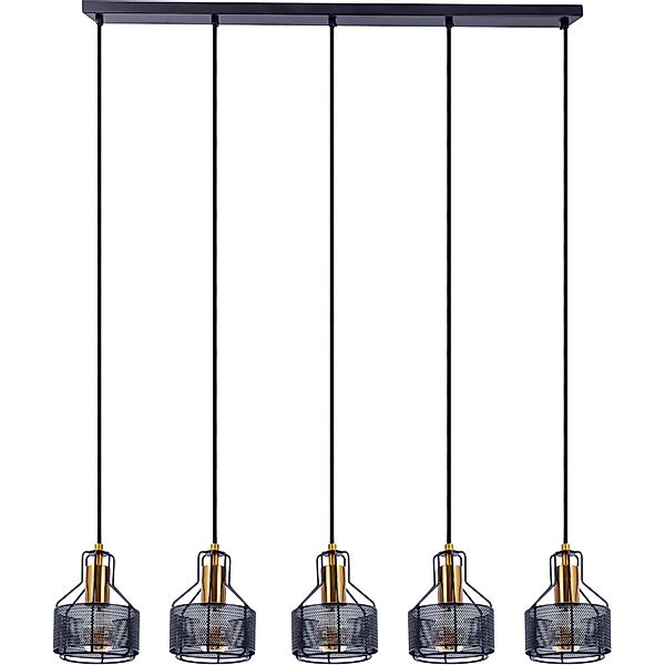 näve LED Pendelleuchte »FORO« E27 1 Stk. schwarz/golden günstig online kaufen