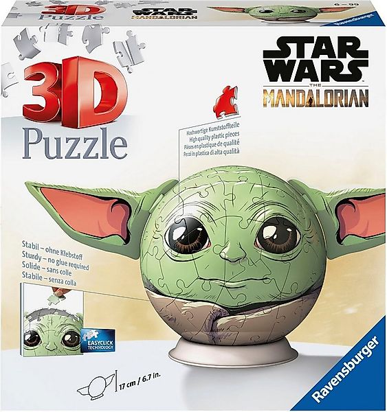 Ravensburger Puzzleball Mandalorian Grogu mit Ohren, 72 Puzzleteile, Made i günstig online kaufen