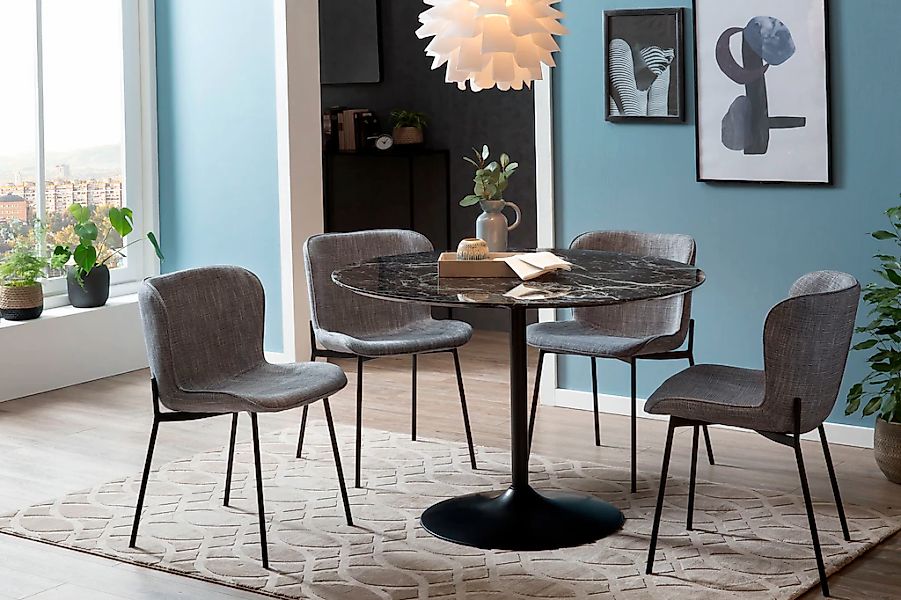 SalesFever Bistrotisch, Tischplatte in Marmoroptik günstig online kaufen
