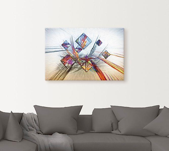 Artland Wandbild »Digitale abstrakte Malerei«, Muster, (1 St.), als Leinwan günstig online kaufen