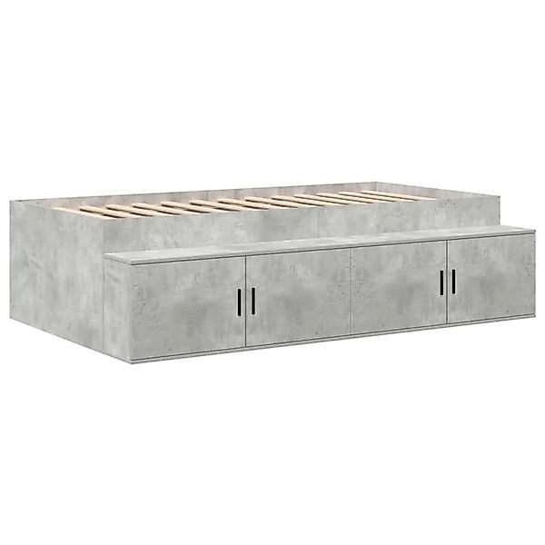 vidaXL Bettrahmen mit Schubladen Betongrau 70 x 190 cm Holzwerkstoff 333521 günstig online kaufen