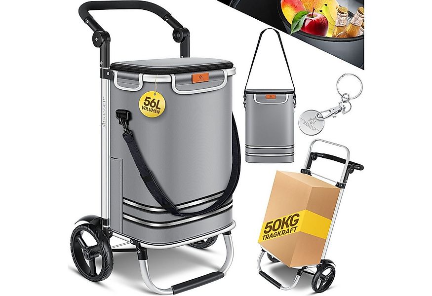 KESSER Einkaufstrolley, klappbar mit 56L Kapazität und belastbar bis 50 kg günstig online kaufen