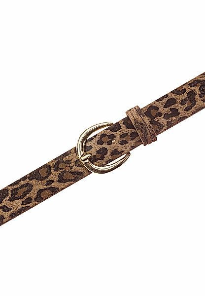 Tamaris Ledergürtel, Florales Muster im Metallic-Design oder Animal-Look, 3 günstig online kaufen