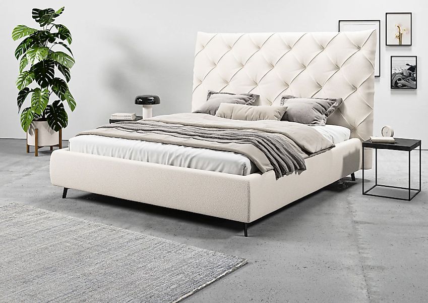 Home affaire Polsterbett "Maxime, in 4 Breiten bis 200cm, auch in Leder" Ko günstig online kaufen