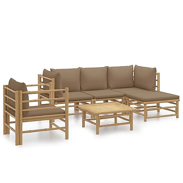 vidaXL Gartenlounge-Set 6-tlg. Garten-Lounge-Set mit Kissen günstig online kaufen