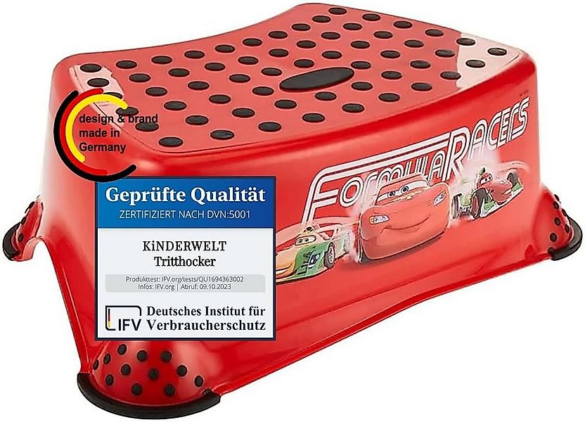KiNDERWELT Tritthocker Premium Tritthocker Disney Cars rot stabiler Hocker günstig online kaufen