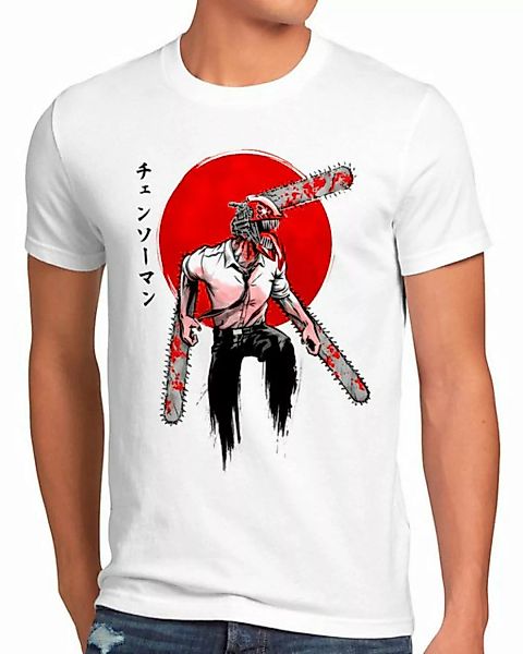 style3 Print-Shirt Herren T-Shirt Red Sun denji manga cosplay chainsaw man günstig online kaufen