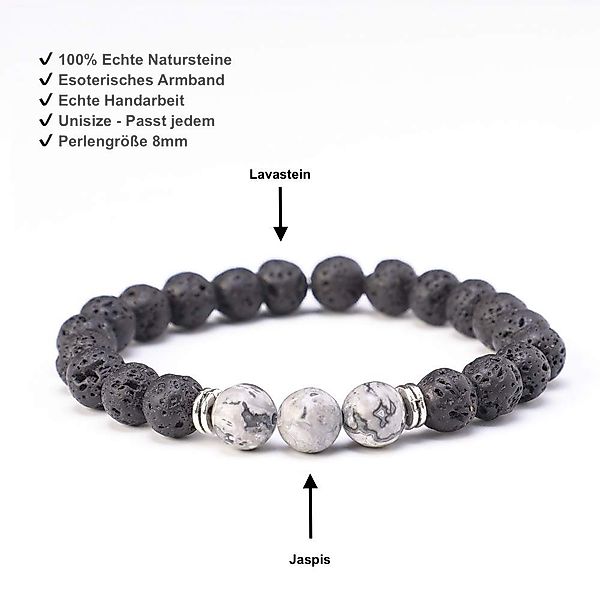 Kim Johanson Armband Chakra Yoga Armschmuck, mit Jaspi Perlen günstig online kaufen