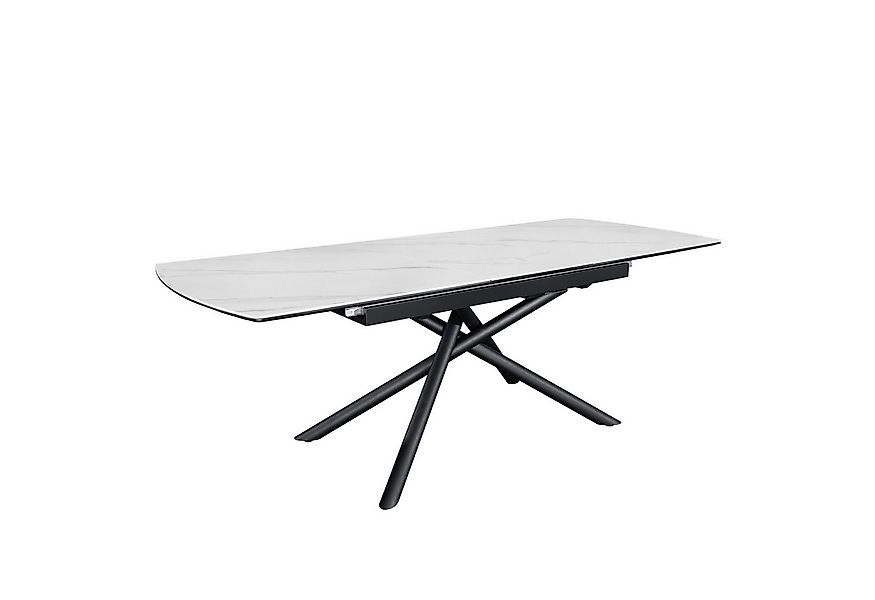 riess-ambiente Esstisch MIKADO 180-230cm weiß / schwarz · ausziehbarer Kera günstig online kaufen