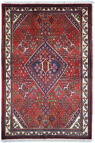 morgenland Wollteppich »Meymeh Teppich handgeknüpft rot«, rechteckig günstig online kaufen