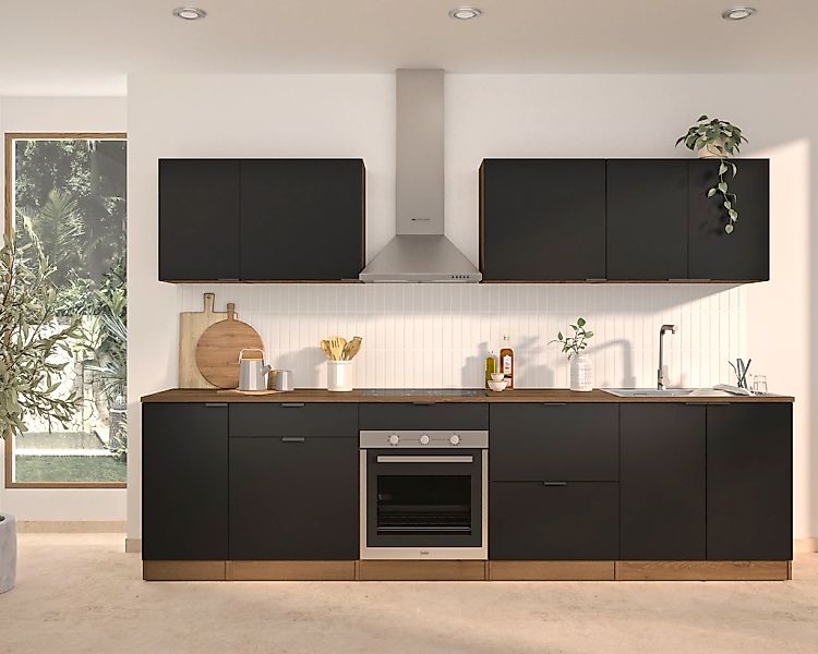 Gami Küchenzeile "300 cm breit EDEN ohne E-Geräte" mit melaminbeschichteter günstig online kaufen