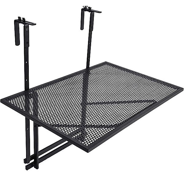 COSTWAY Balkonhängetisch Balkontisch, Klappbar Metall, 5-stufig günstig online kaufen