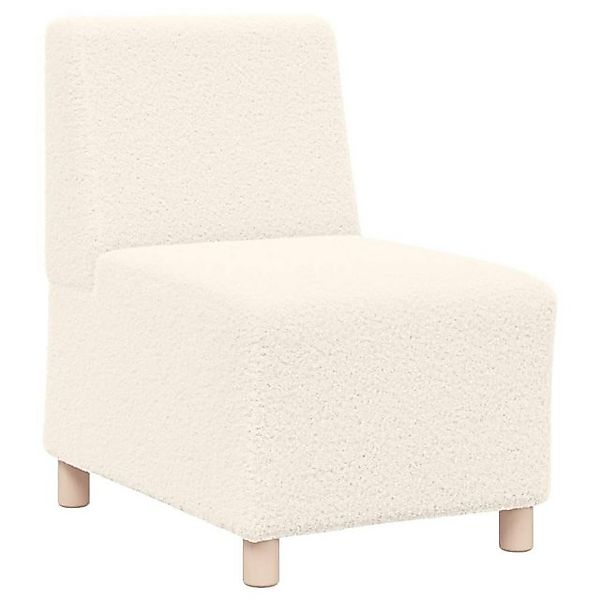 vidaXL Sofa Sessel Creme 55 cm Stoff in Lammwolloptik günstig online kaufen