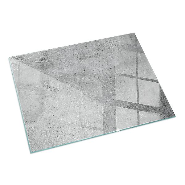 Tulup Glasplatte für Kamin Rohbetonstruktur Funkenschutzplatte aus Glas Rec günstig online kaufen