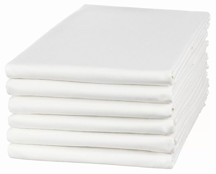 Betttuch / Bettlaken 150x250 cm weiß ohne Gummizug aus 100% Baumwolle ca. 1 günstig online kaufen