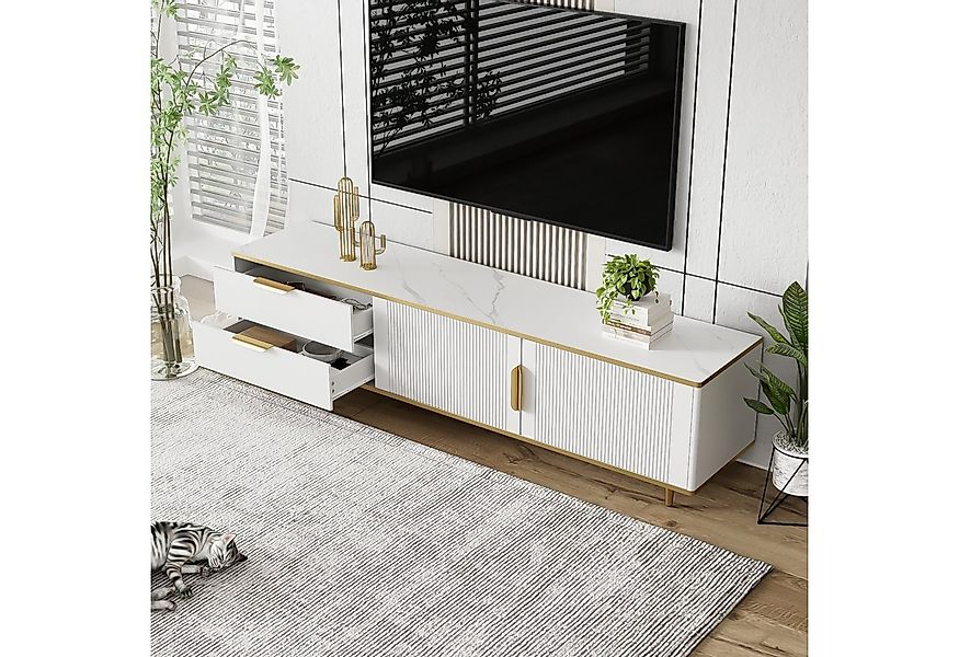 Furnishings Home TV-Schrank TV-Schrank Lowboard Metall Füße Length 175cm (1 günstig online kaufen