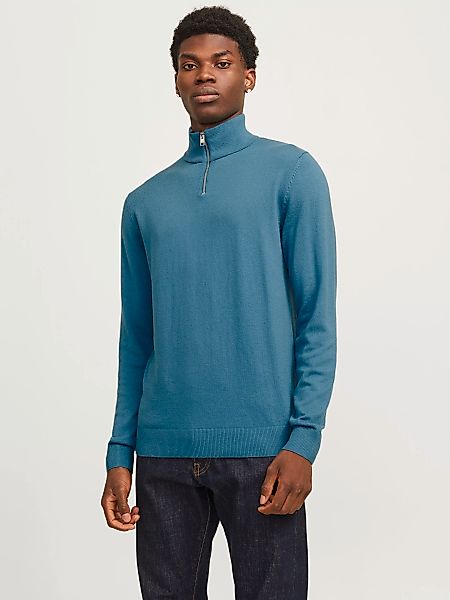 Jack & Jones Troyer "JJEEMIL KNIT HALF ZIP NOOS", mit Rippbündchen günstig online kaufen