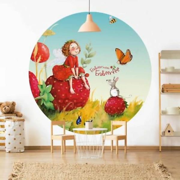 Bilderwelten Runde Tapete selbstklebend Kinderzimmer Erdbeerinchen Erdbeerf günstig online kaufen