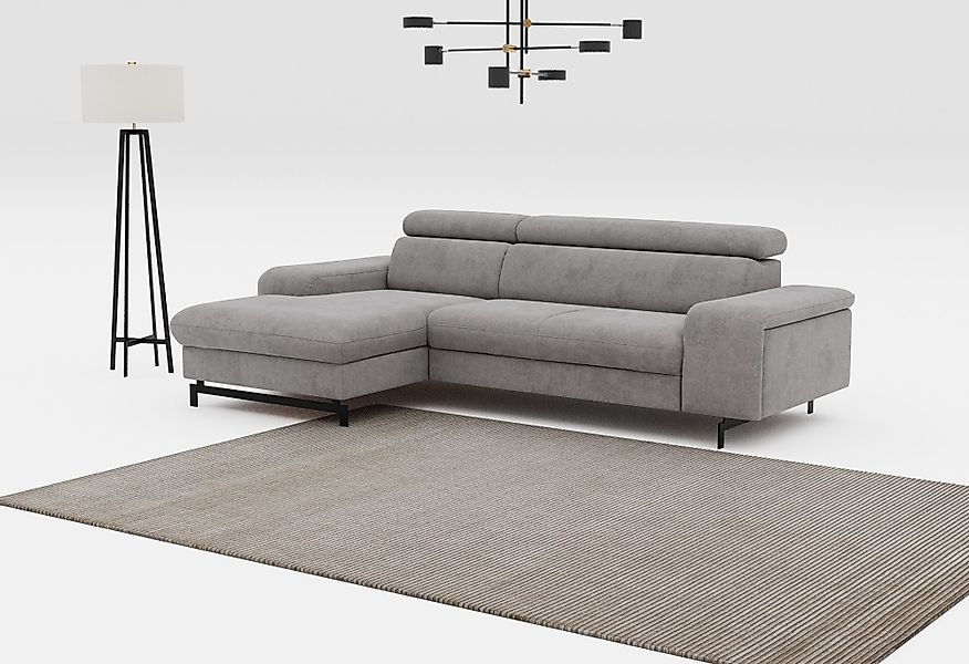 COTTA Ecksofa Emma L-Form, mit Kopfteilverstellung, günstig online kaufen