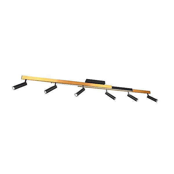 LED-Deckenspot Zeno, 6 Spots, schwarz/gold, Metall günstig online kaufen