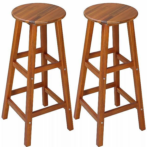 Casaria Barhocker, Holz Akazie Outdoor 75cm günstig online kaufen